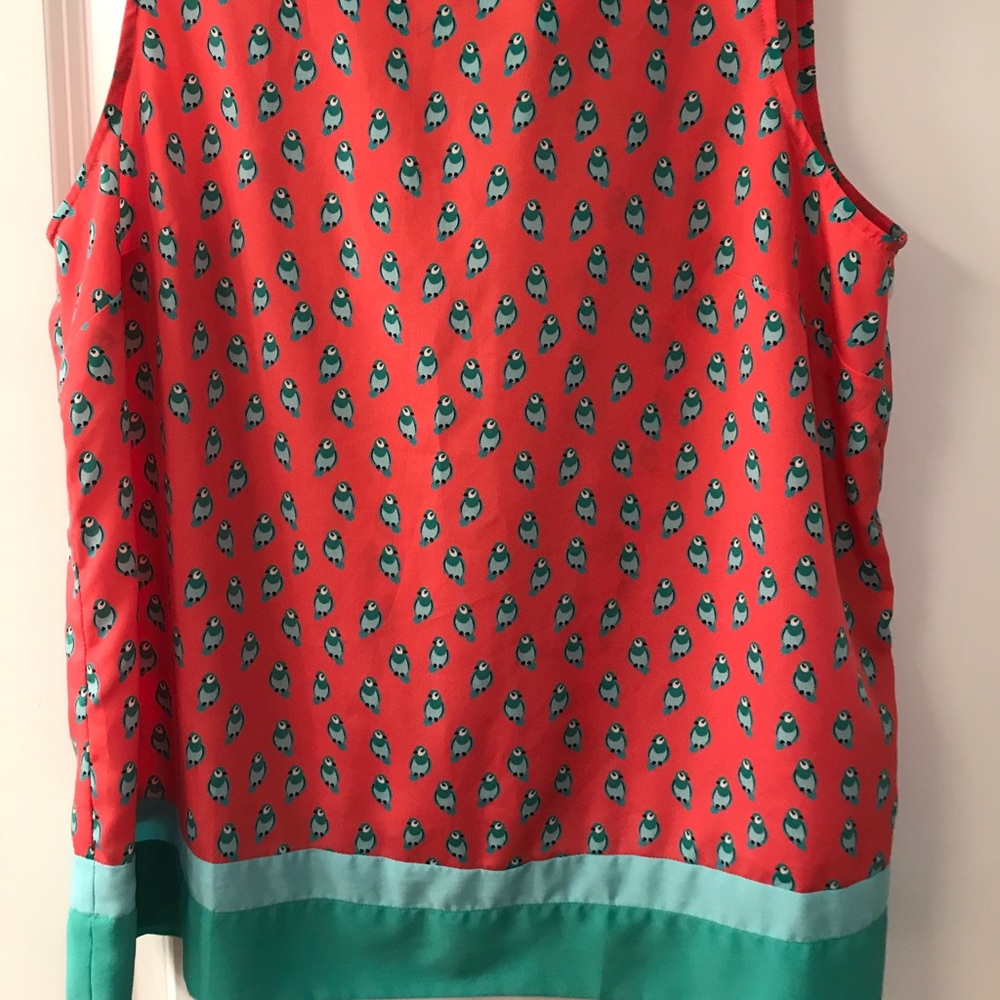 Loft bird print top
